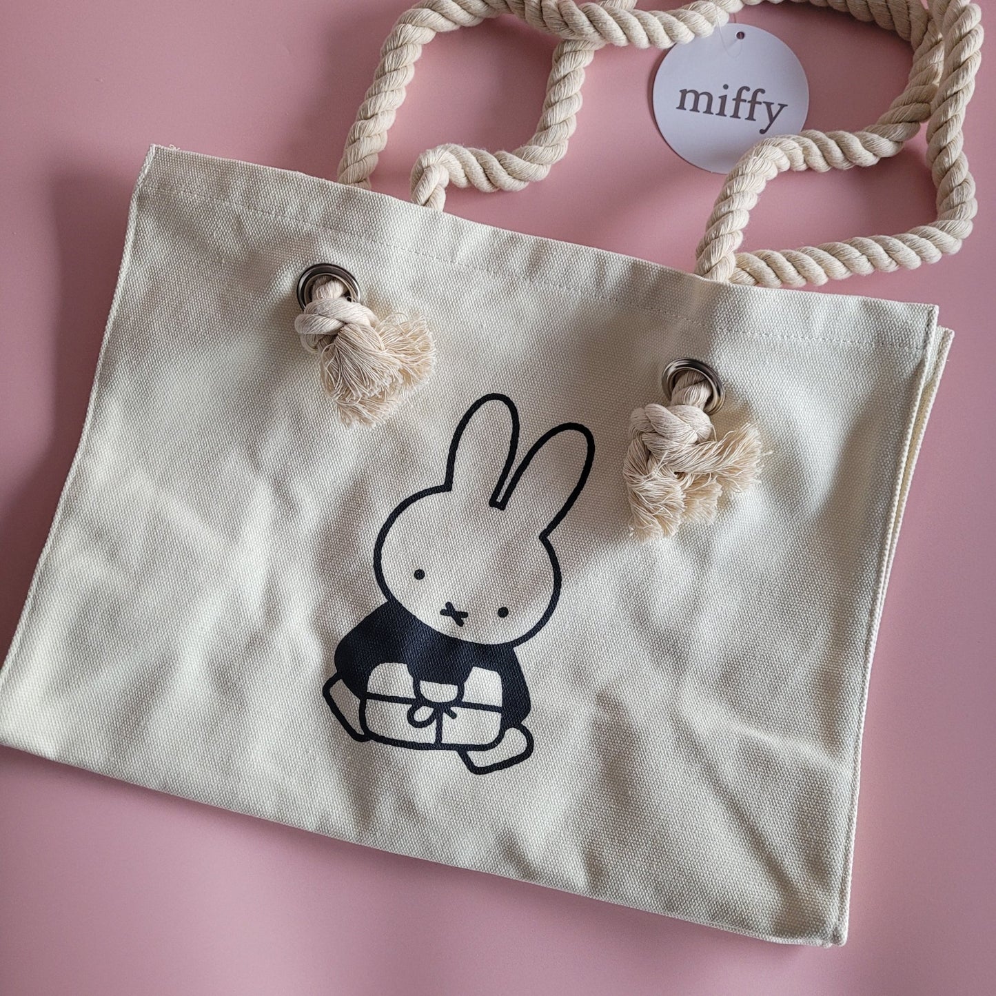 Miffy : Canvas Shopper Tote Bag - Cream - KPop Idol