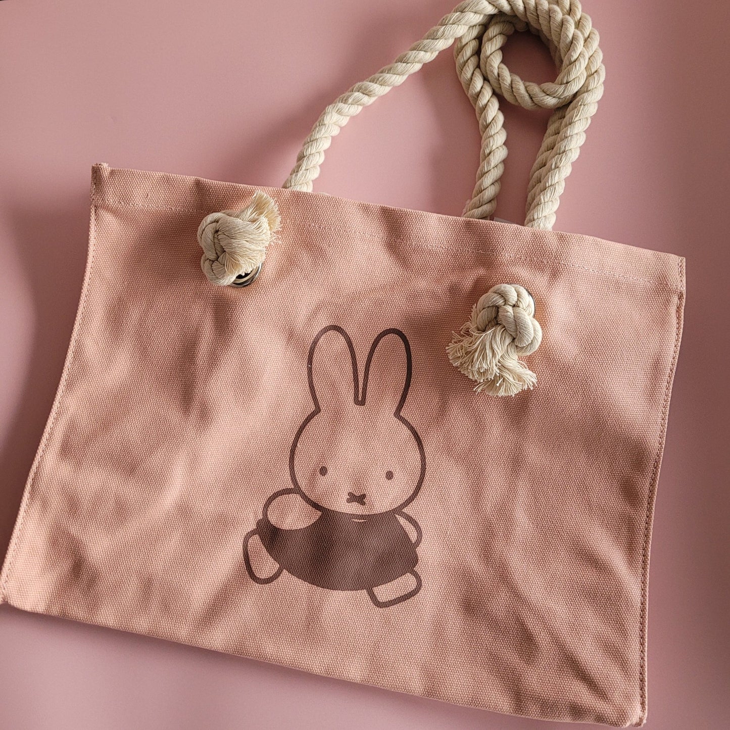 Miffy : Canvas Shopper Tote Bag - Pink - KPop Idol