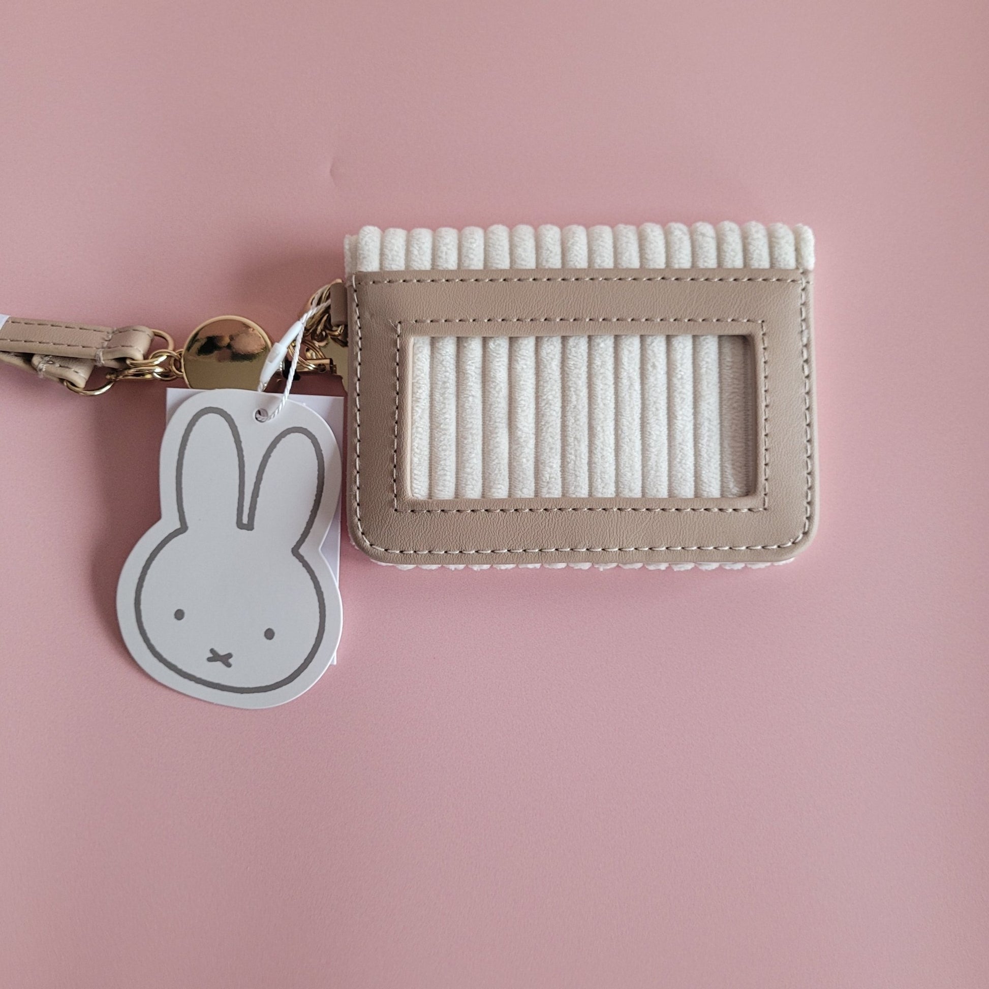 Miffy : Corduroy Bifold Pass Holder - Cream - KPop Idol