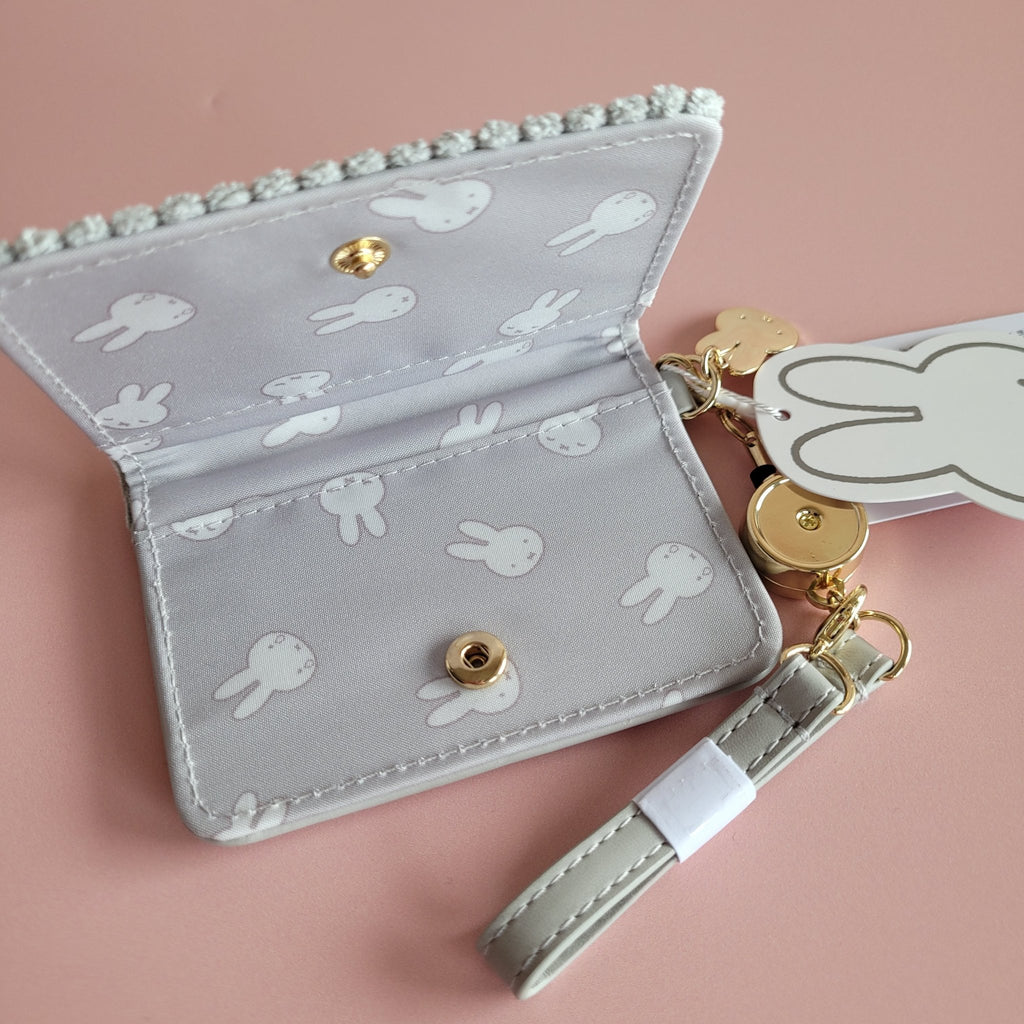 Miffy : Corduroy Bifold Pass Holder - Grey - KPop Idol