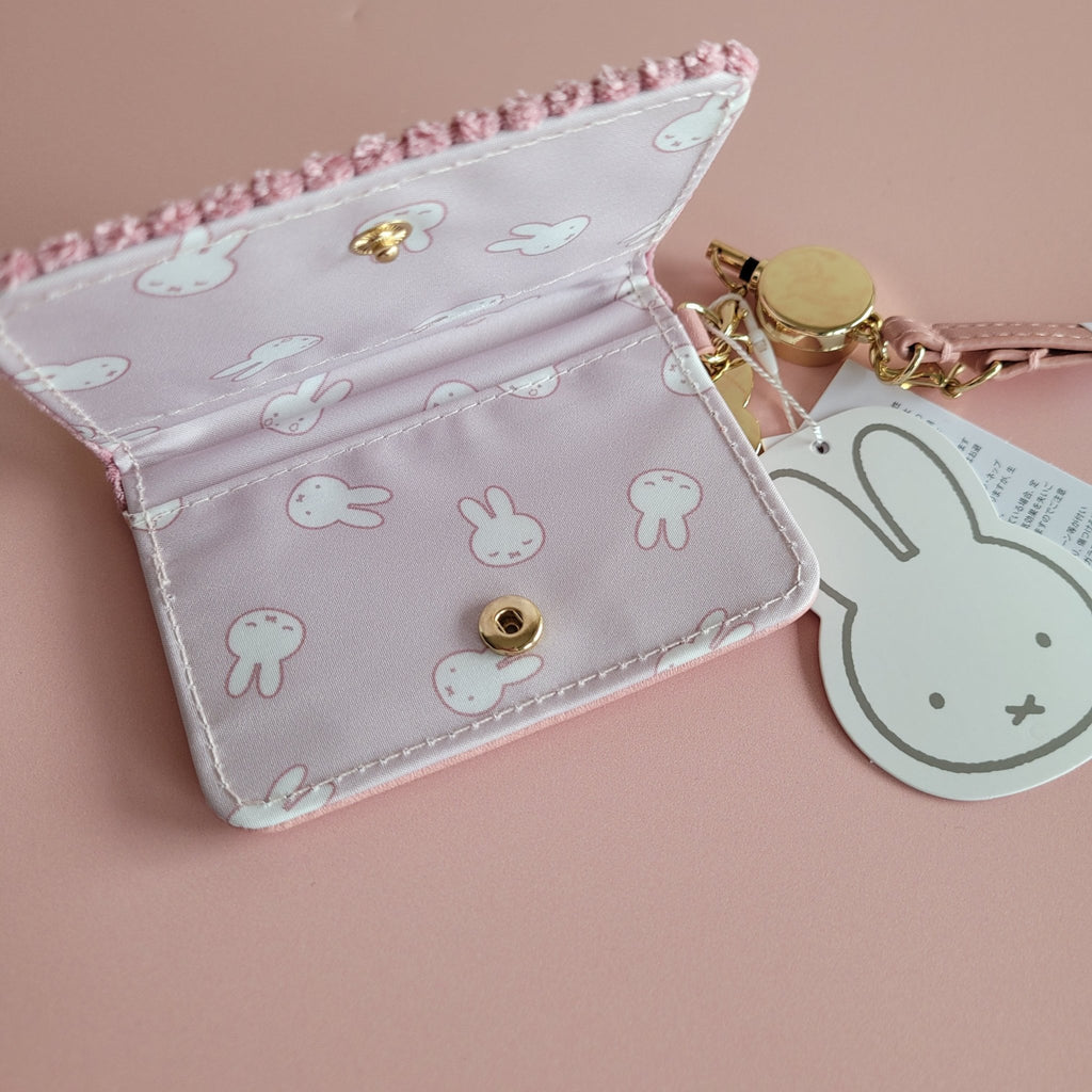 Miffy : Corduroy Bifold Pass Holder - Pink - KPop Idol