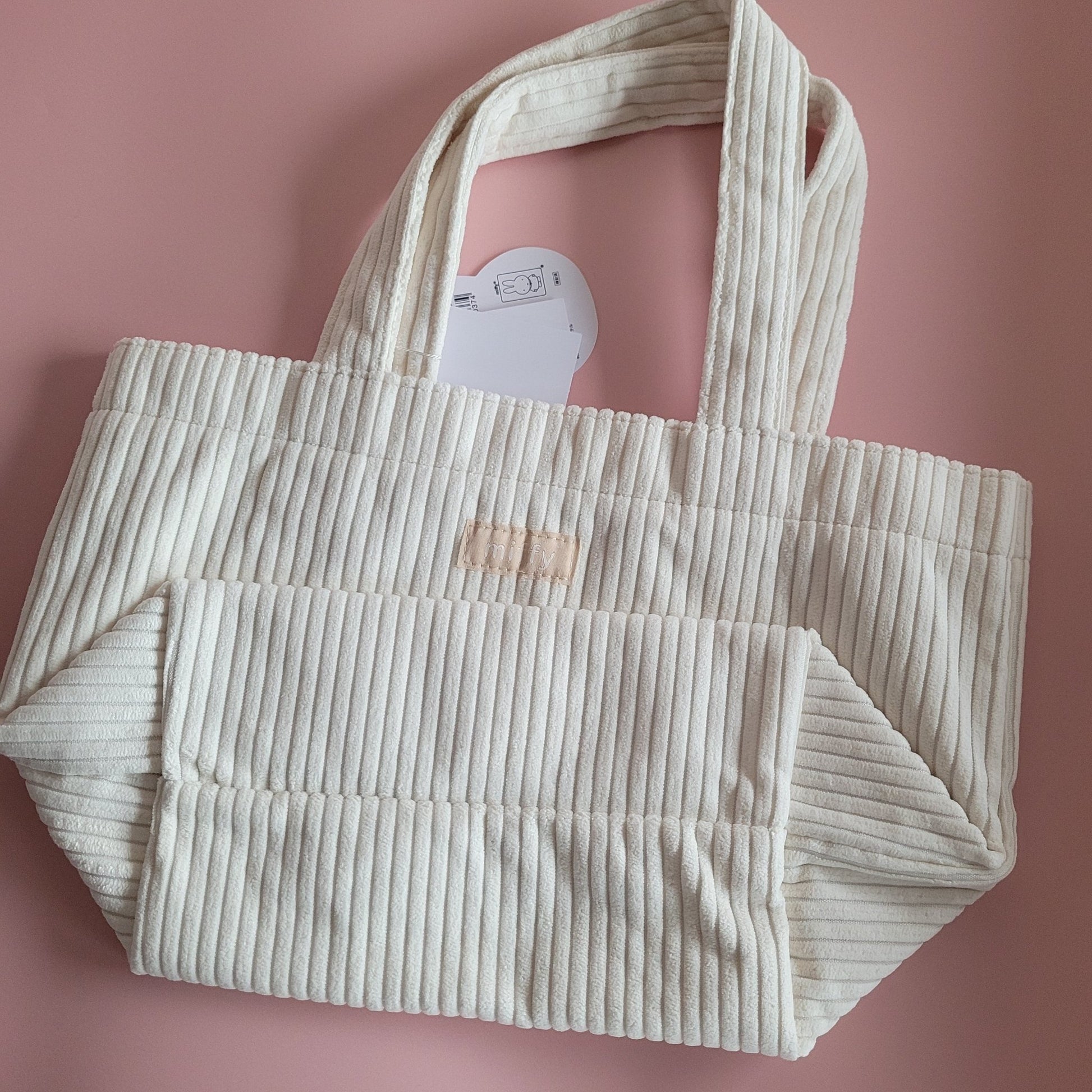 Miffy : Corduroy Tote Bag - Cream - KPop Idol