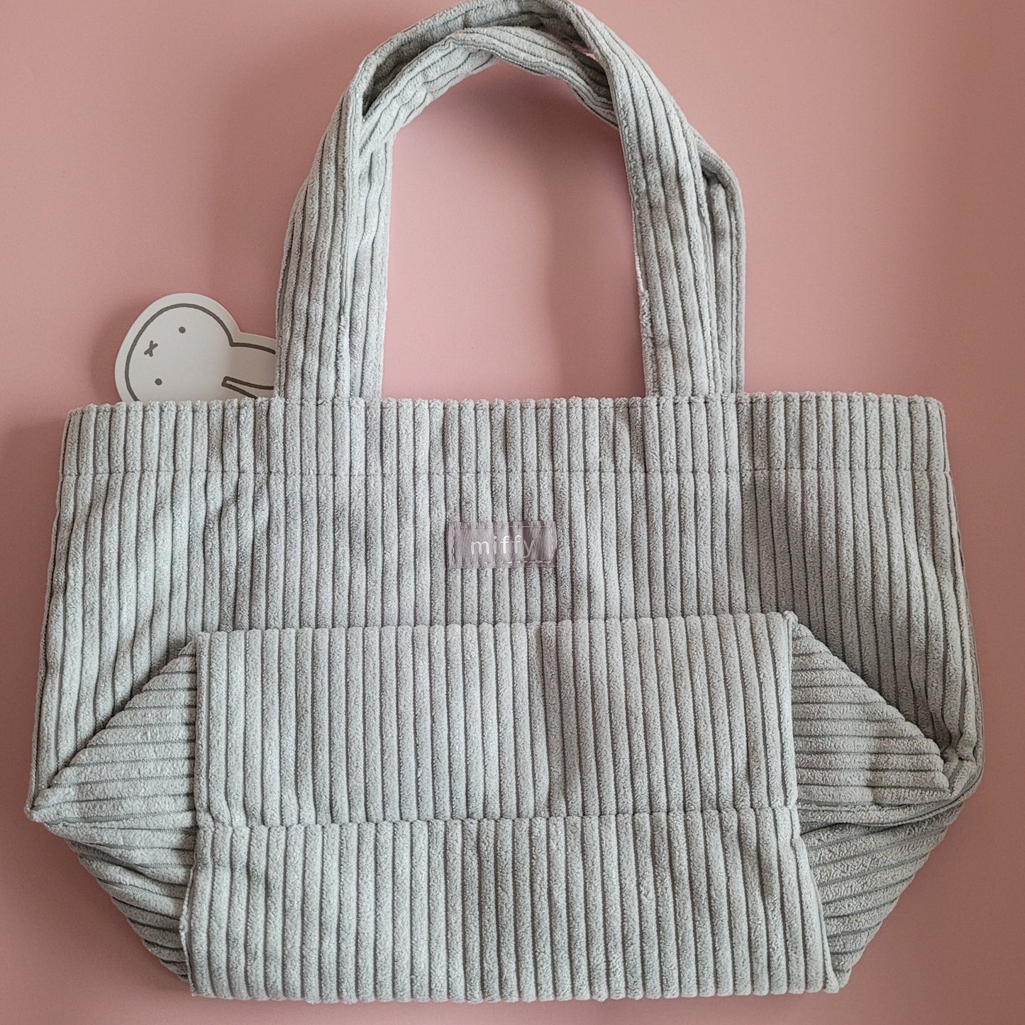 Miffy : Corduroy Tote Bag - Grey - KPop Idol