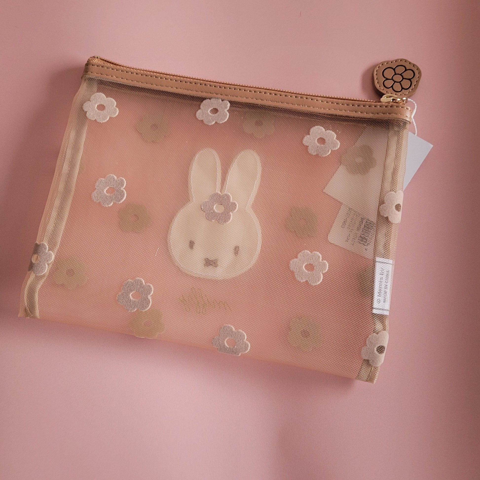 Miffy : Mesh Flat Pouch - Cinnamon - KPop Idol