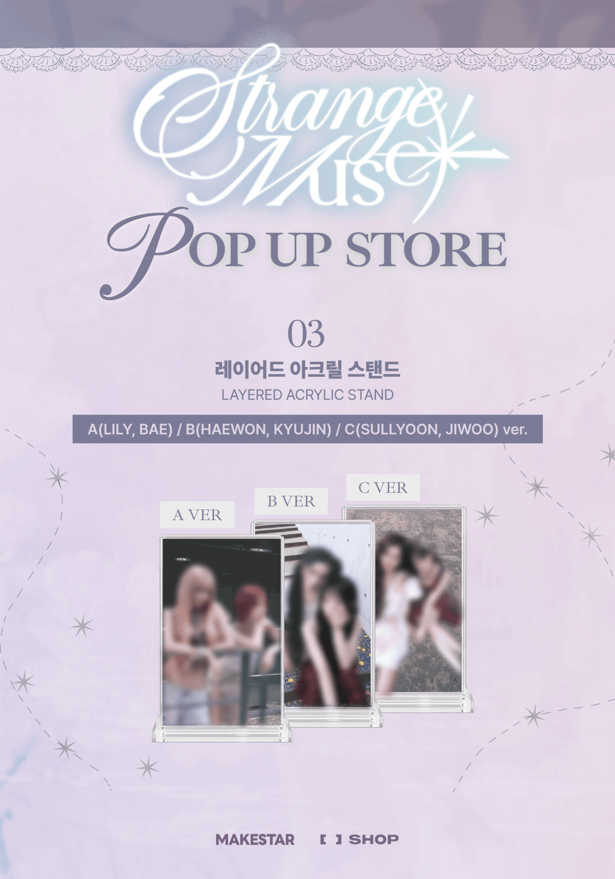 ⏳ NMIXX - Strange Muse Pop Up Official MD: LAYERED ACRYLIC STAND - KPop Idol