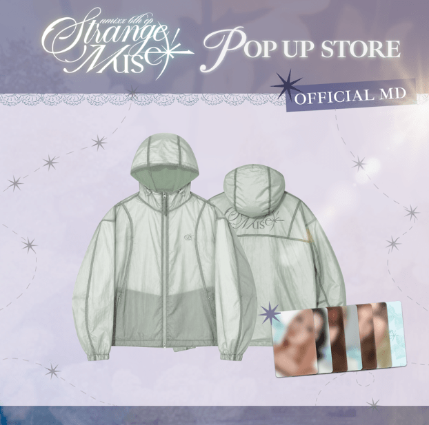 ⏳ NMIXX - Strange Muse Pop Up Official MD: LAYERED WINDBREAKER - KPop Idol