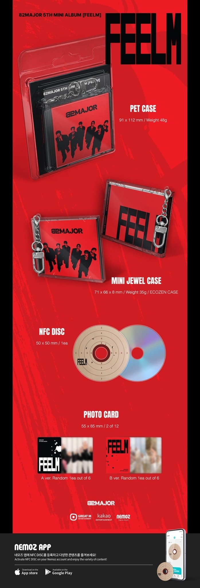 (Pre Order) 82Major - FeelM: Keyring ver. - KPop Idol
