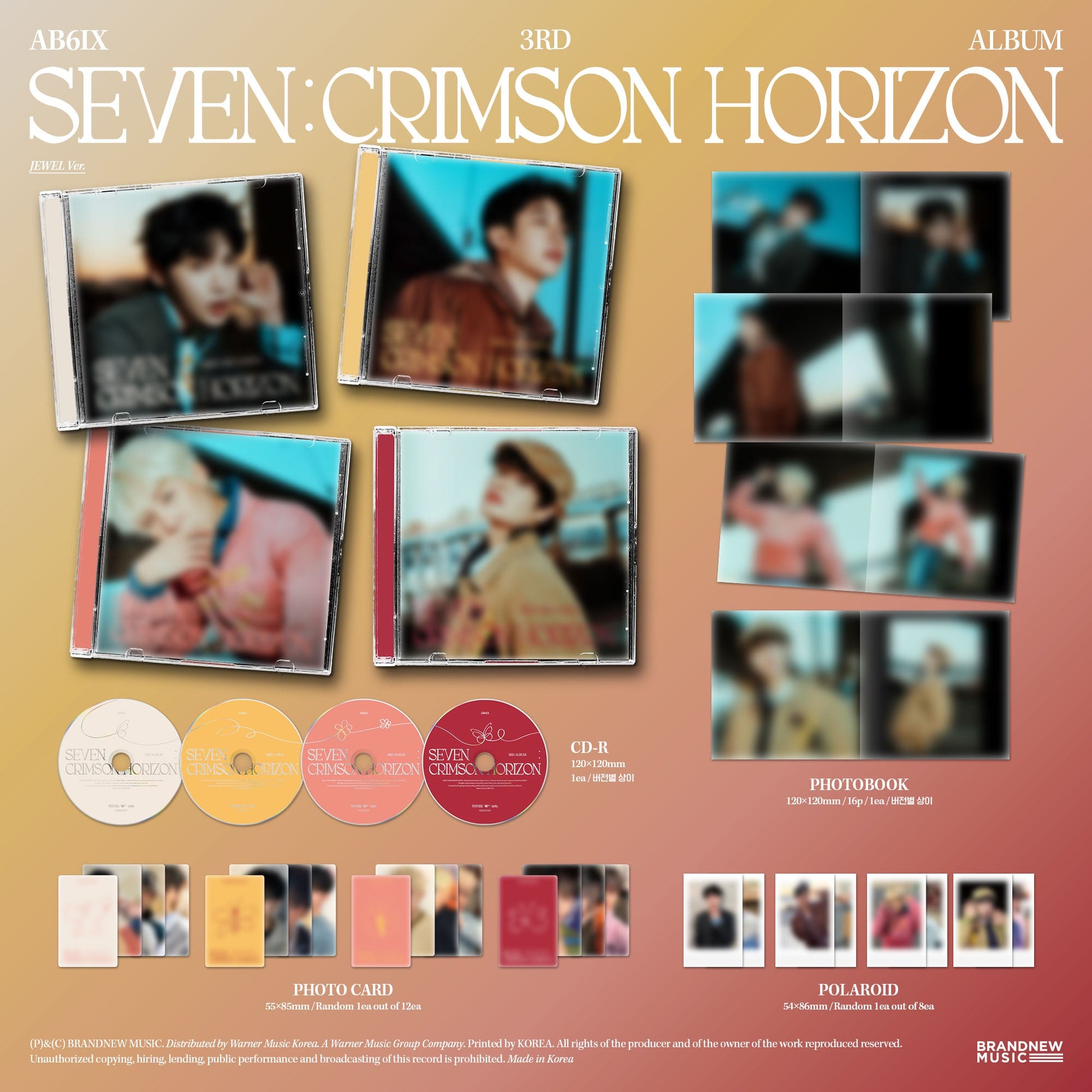 (Pre Order) AB6IX - Seven: Crimson Horizon Jewel Case - KPop Idol