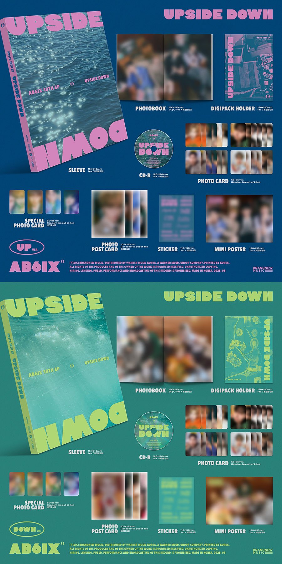 (Pre Order) AB6IX - Upside Down Photobook Version (random cover) - KPop Idol