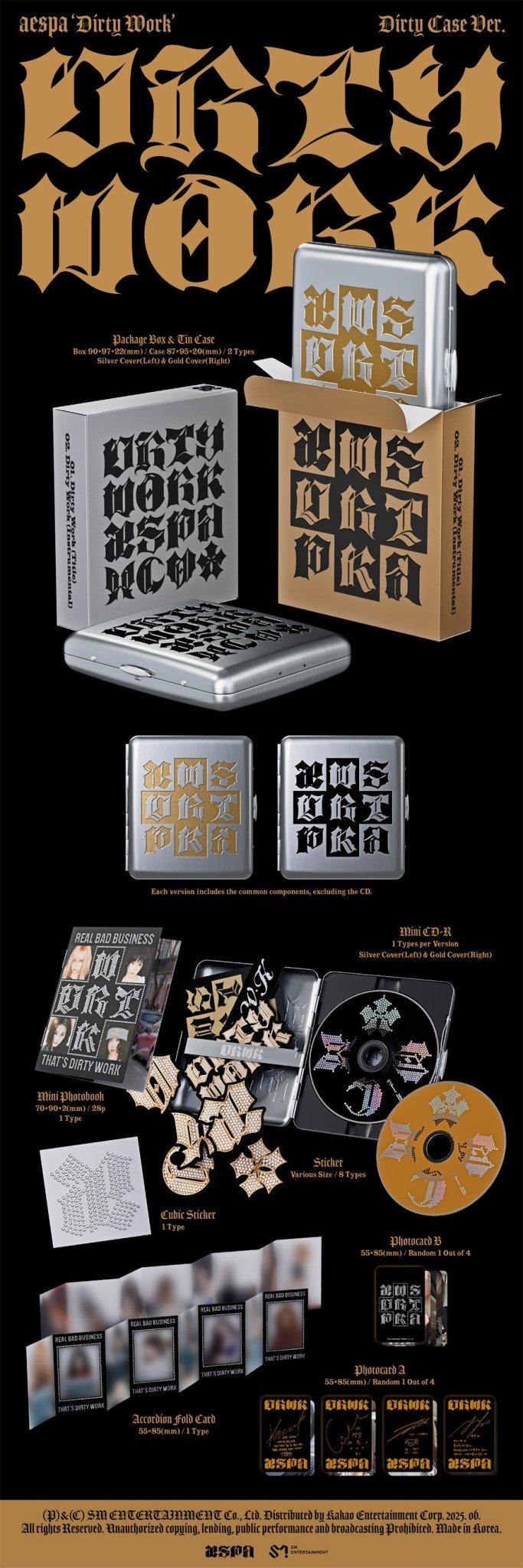 (Pre Order) Aespa - Dirty Work - Dirty Case Version - KPop Idol