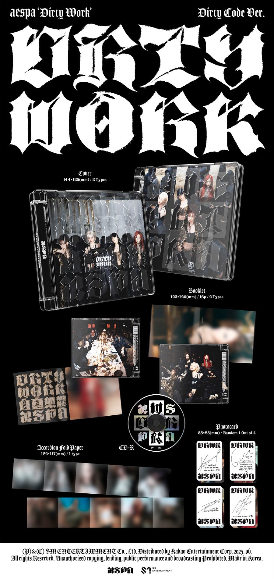 (Pre Order) Aespa - Dirty Work - Dirty Code Version - KPop Idol