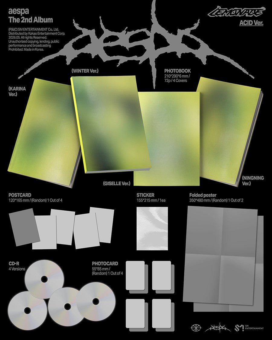 (Pre Order) aespa - Lemonade: Acid ver. - KPop Idol