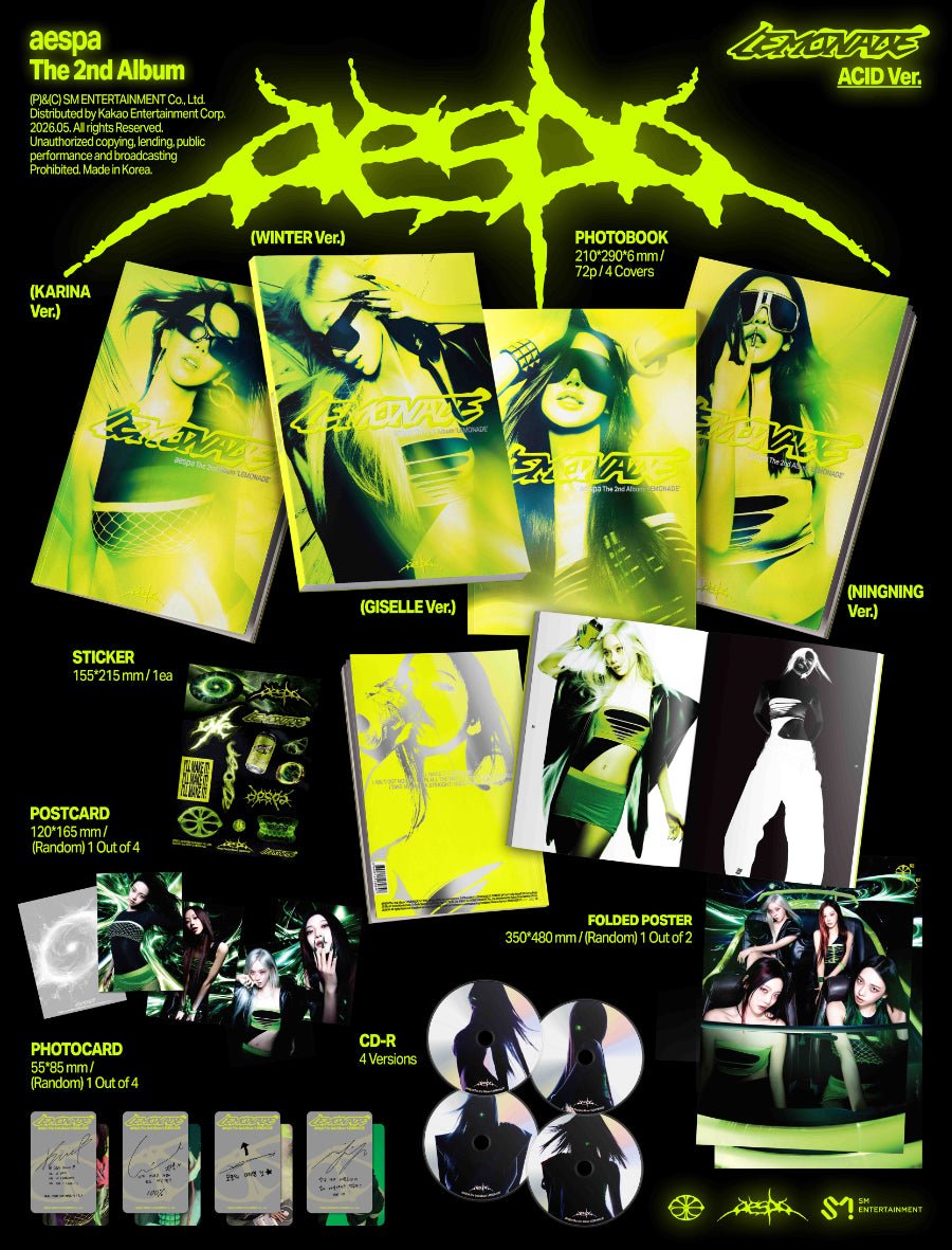 (Pre Order) aespa - Lemonade: Acid ver. - KPop Idol
