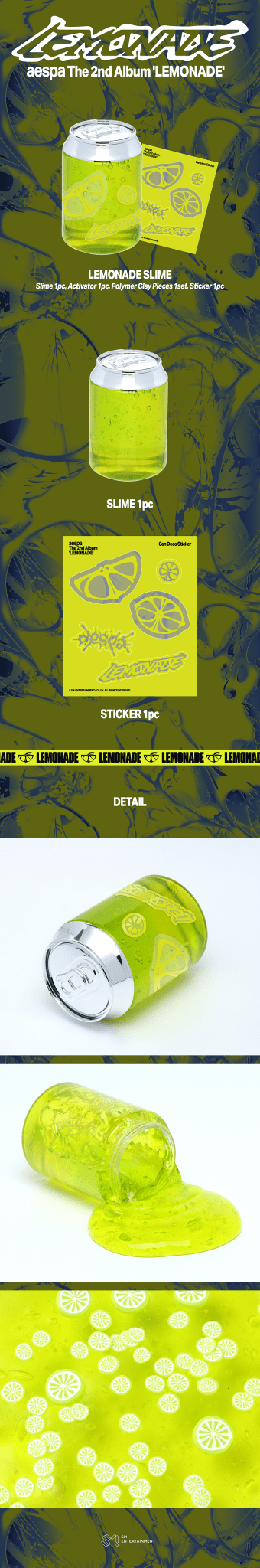 (Pre Order) aespa - Make it Lemonade Official MD - LEMONADE SLIME - KPop Idol