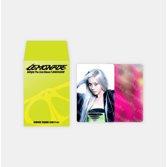 (Pre Order) aespa - Make it Lemonade Official MD - RANDOM TRADING CARD (LEMONADE Ver.)