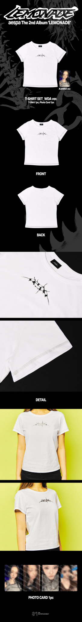 (Pre Order) aespa - Make it Lemonade Official MD - T-SHIRT SET (WDA Ver.) - KPop Idol