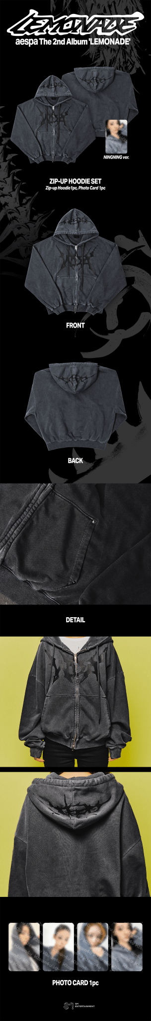 (Pre Order) aespa - Make it Lemonade Official MD - ZIP-UP HOODIE SET - KPop Idol