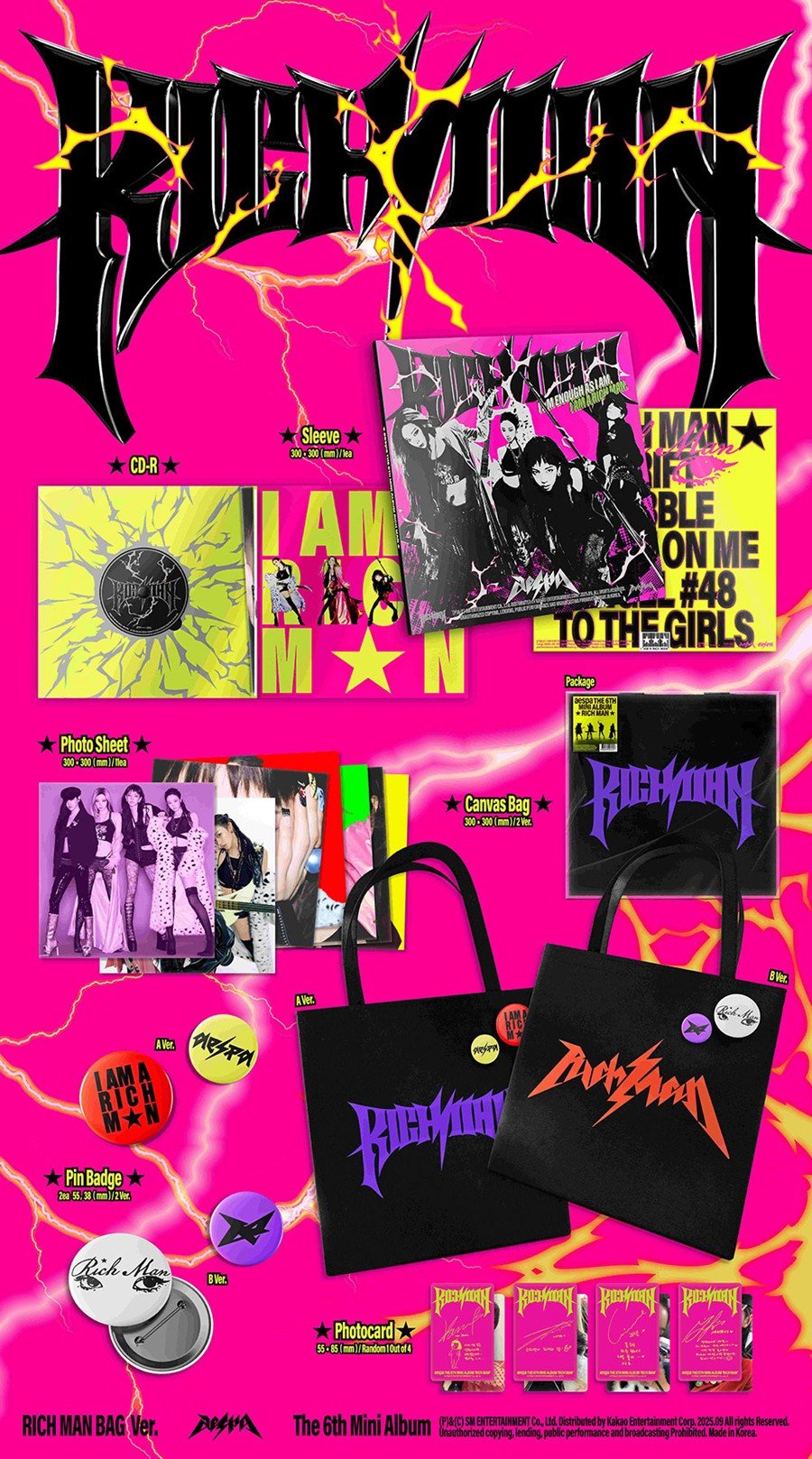 (Pre Order) aespa - Rich Man: Rich Man Bag version (random) - KPop Idol