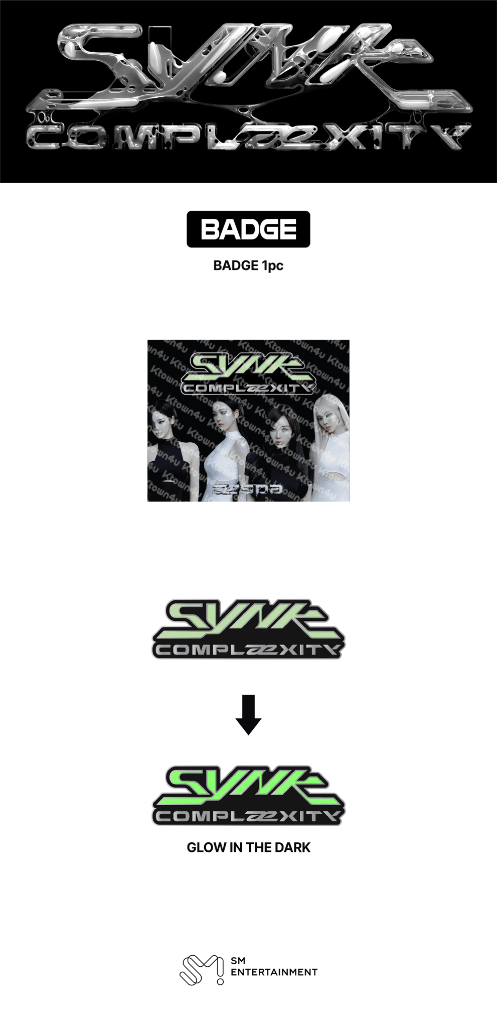 (Pre Order) aespa - SYNK : COMPLæXITY LIVE TOUR Official MD: BADGE - KPop Idol