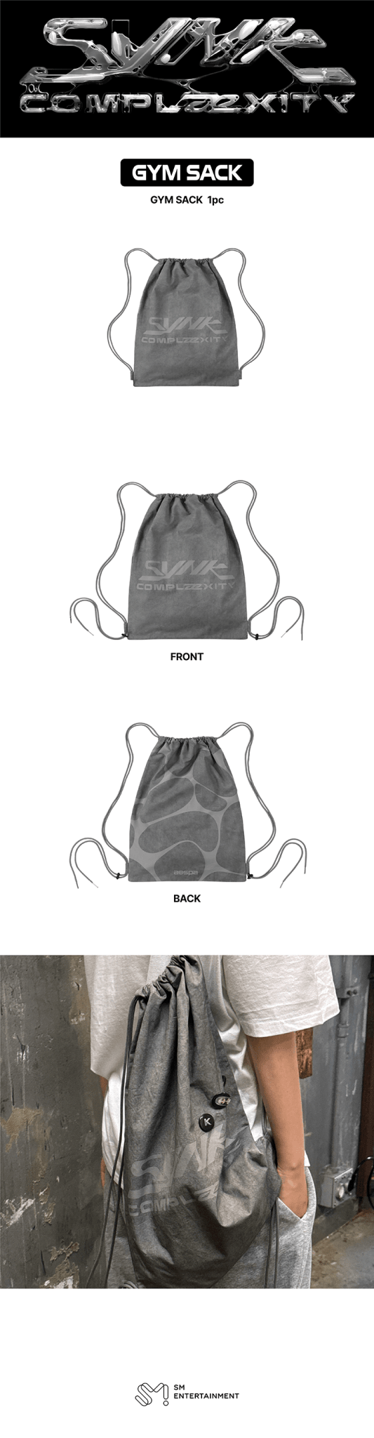 (Pre Order) aespa - SYNK : COMPLæXITY LIVE TOUR Official MD: GYM SACK - KPop Idol