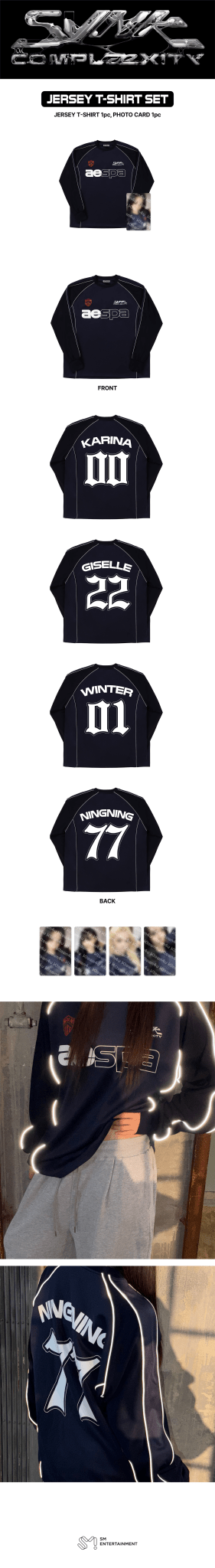 (Pre Order) aespa - SYNK : COMPLæXITY LIVE TOUR Official MD: JERSEY T-SHIRT SET - KPop Idol