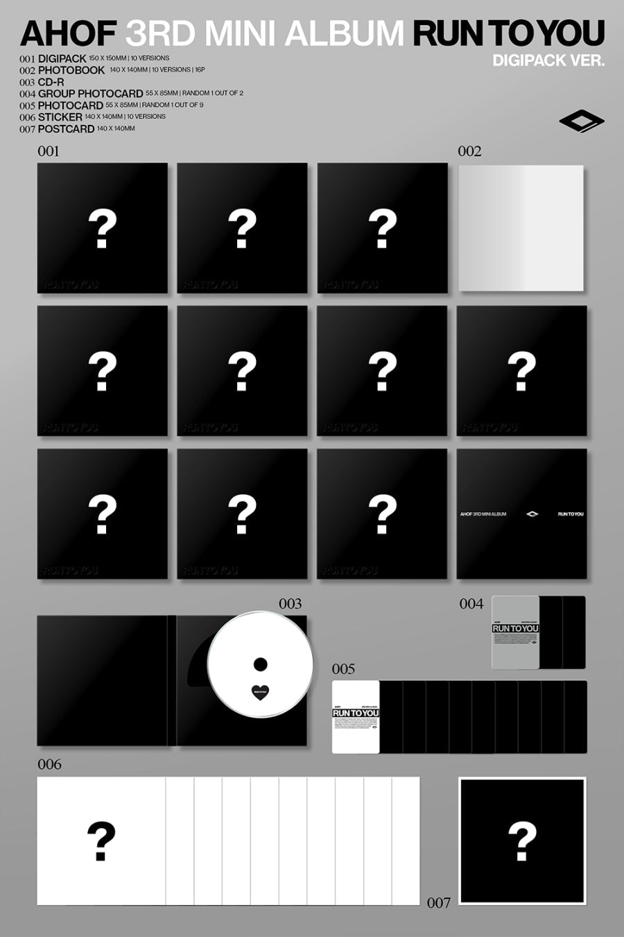 (Pre Order) AHOF - Run to You: Digipack Album - KPop Idol