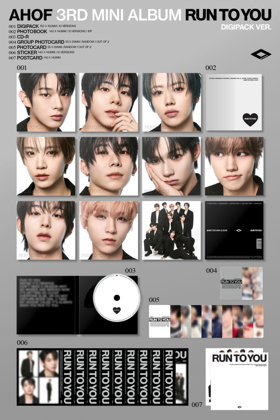 (Pre Order) AHOF - Run to You: Digipack Album - KPop Idol