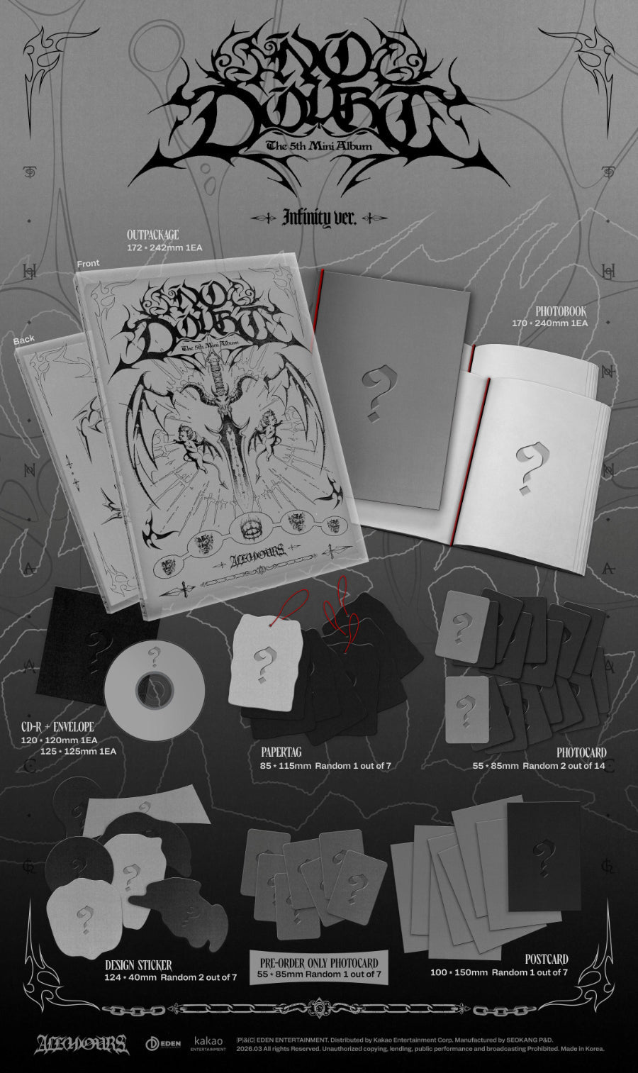 (Pre Order) All(H)ours - No Doubt - KPop Idol