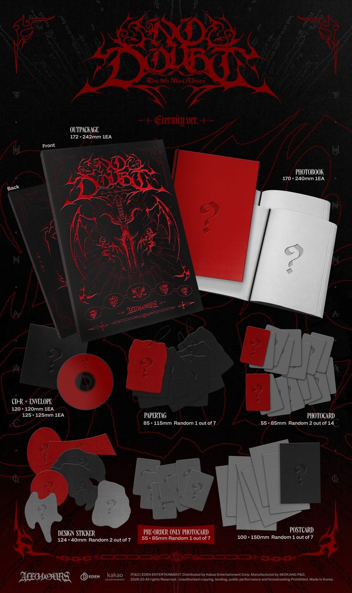 (Pre Order) All(H)ours - No Doubt - KPop Idol