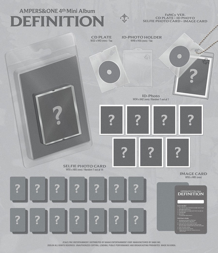(Pre Order) Amper&one - Definition: FaNCy ver. - KPop Idol
