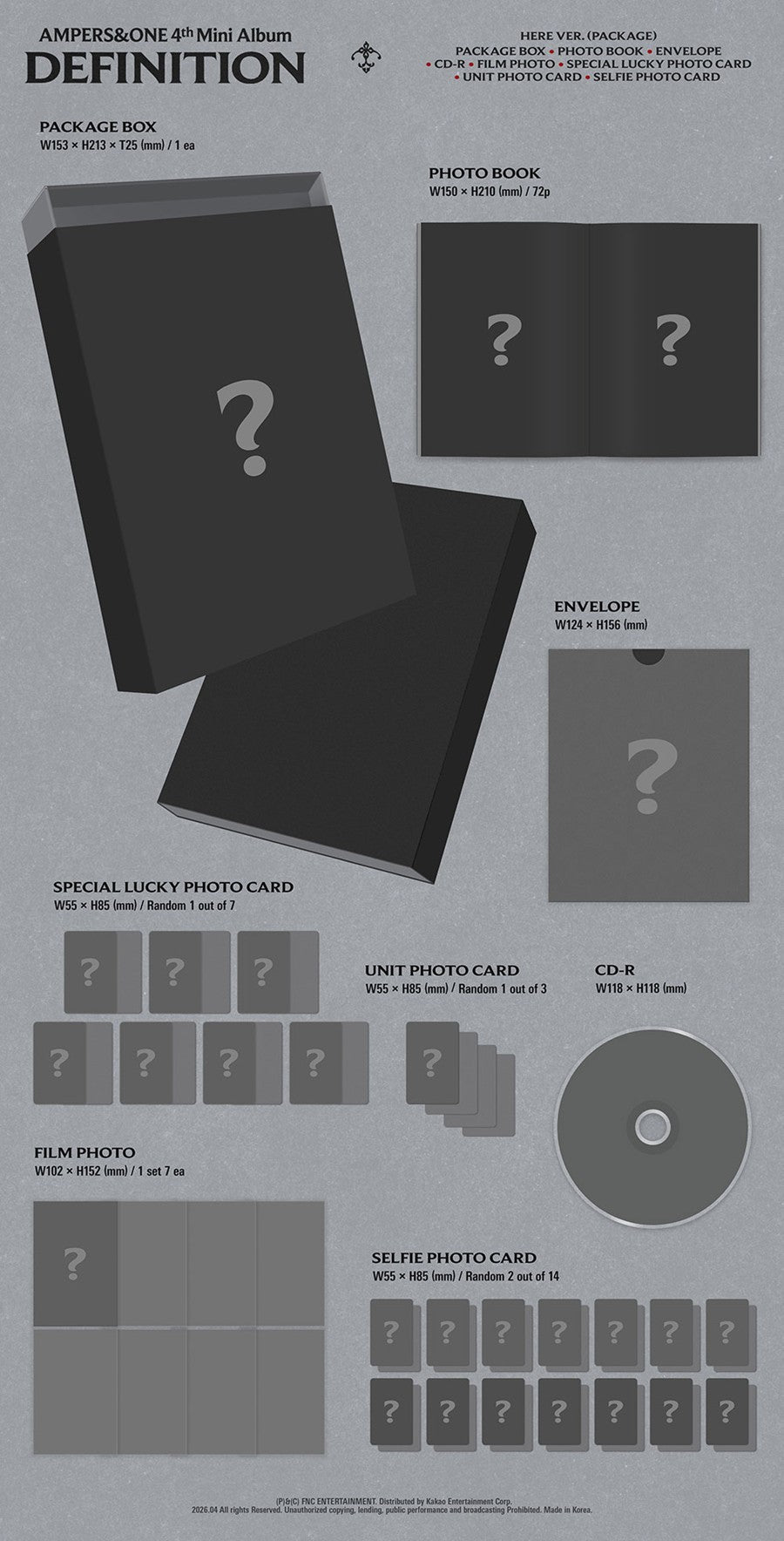 (Pre Order) Amper&one - Definition: Here ver. - KPop Idol