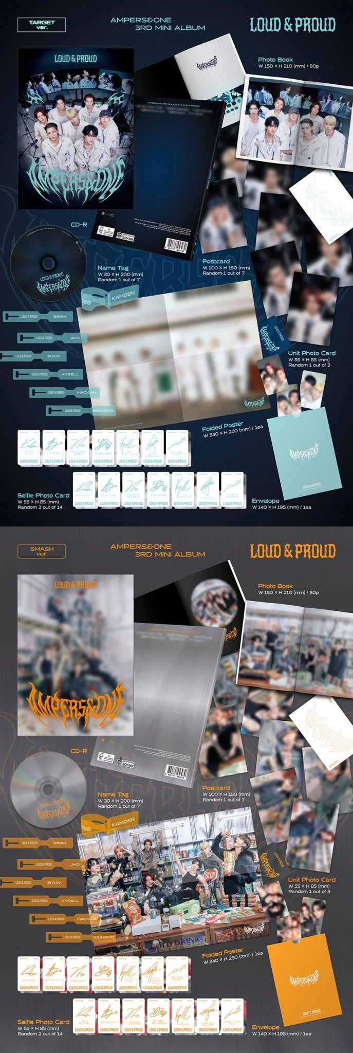 (Pre Order) Amper&One - Loud & Proud Photobook Version (random cover) - KPop Idol