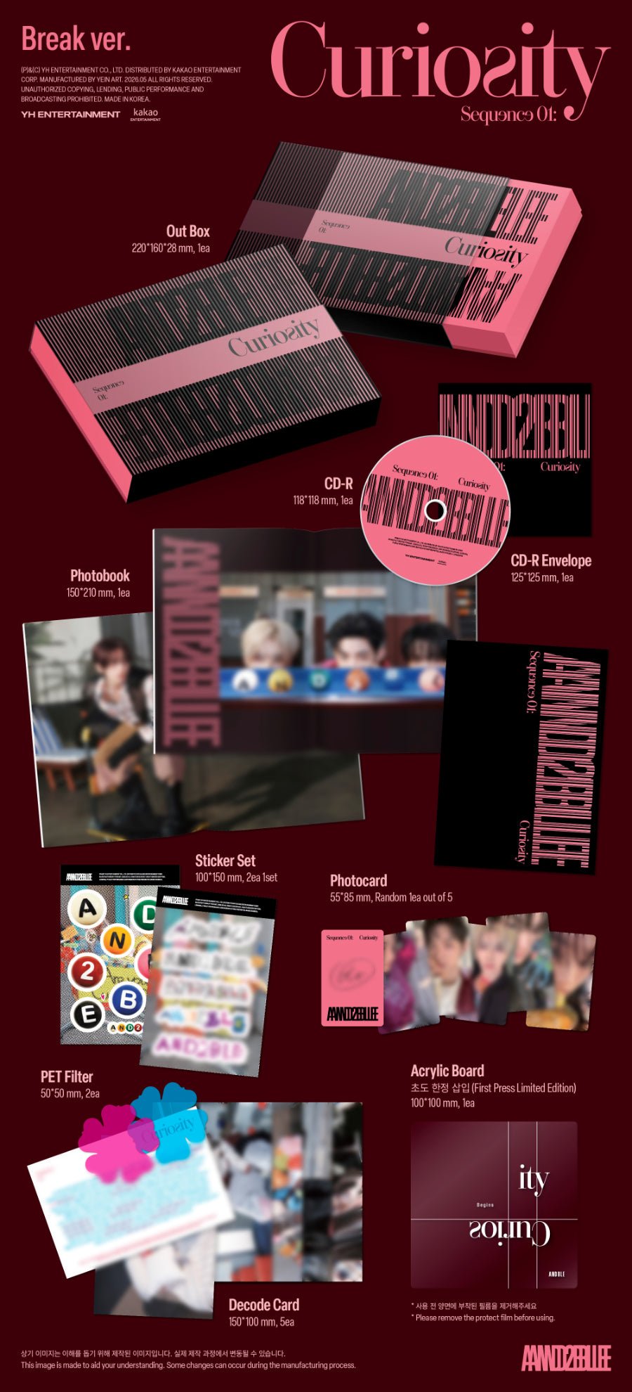 (Pre Order) AND2BLE - Sequence 01: Curiosity Standard Ver. - KPop Idol