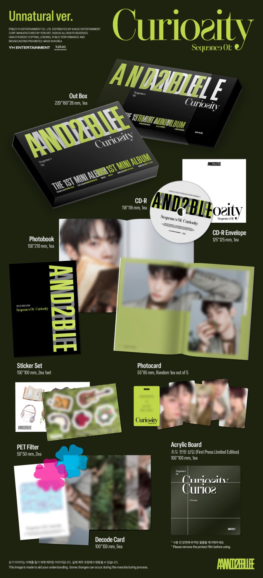 (Pre Order) AND2BLE - Sequence 01: Curiosity Standard Ver. - KPop Idol