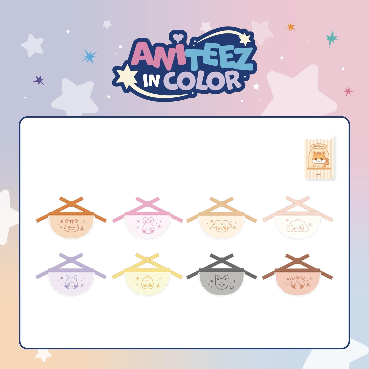 (Pre Order) Aniteez in Color Pop Up Official MD: ANITEEZ MINI BIB - KPop Idol