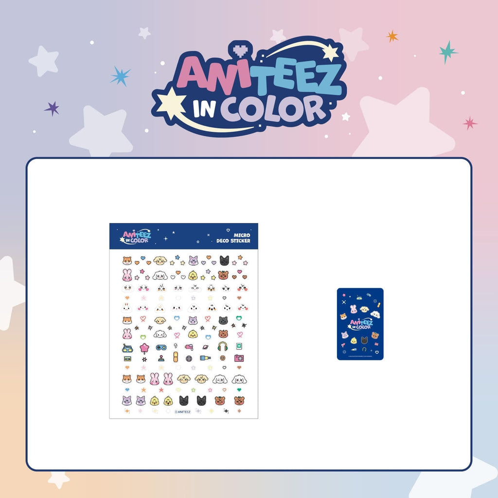 (Pre Order) Aniteez in Color Pop Up Official MD: MICRO DECO STICKER - KPop Idol