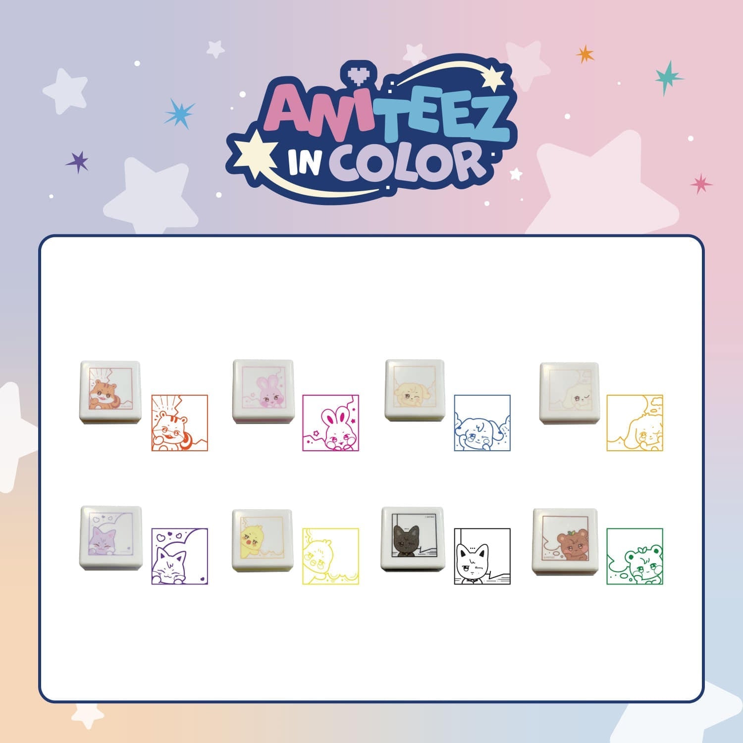(Pre Order) Aniteez in Color Pop Up Official MD: SPEECH BUBBLE STAMP - KPop Idol