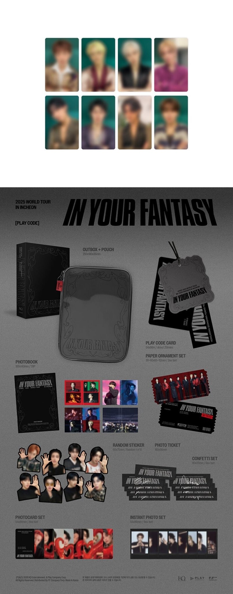 (Pre Order) ATEEZ - 2025 World Tour - In Your Fantasy In Incheon Playcode - KPop Idol