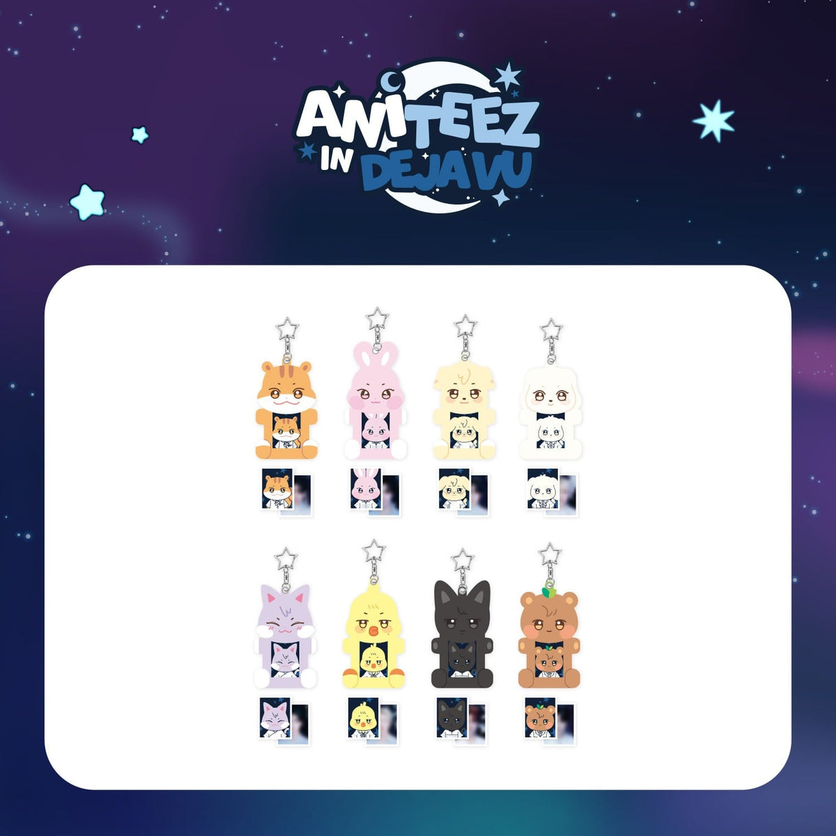 (Pre Order) Ateez - Aniteez in Deja Vu: ACRYLIC MAGNETIC ID PHOTO HOLDER - KPop Idol