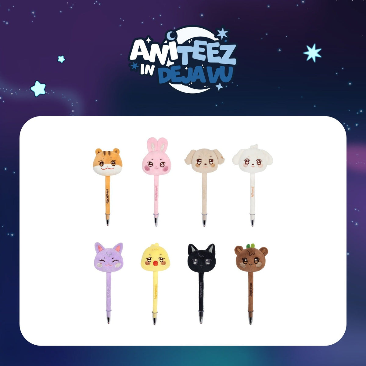 (Pre Order) Ateez - Aniteez in Deja Vu: PLUSH BALL PEN - KPop Idol