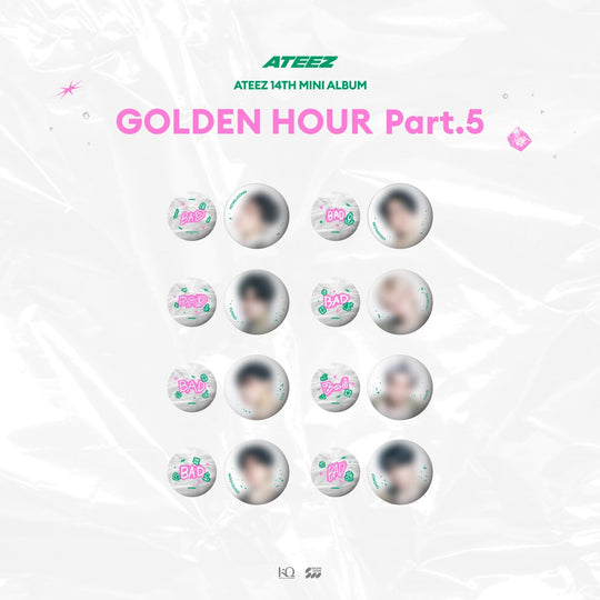 (Pre Order) ATEEZ - Golden Hour Pt.5 Pop-Up Official MD: CAN BADGE SET