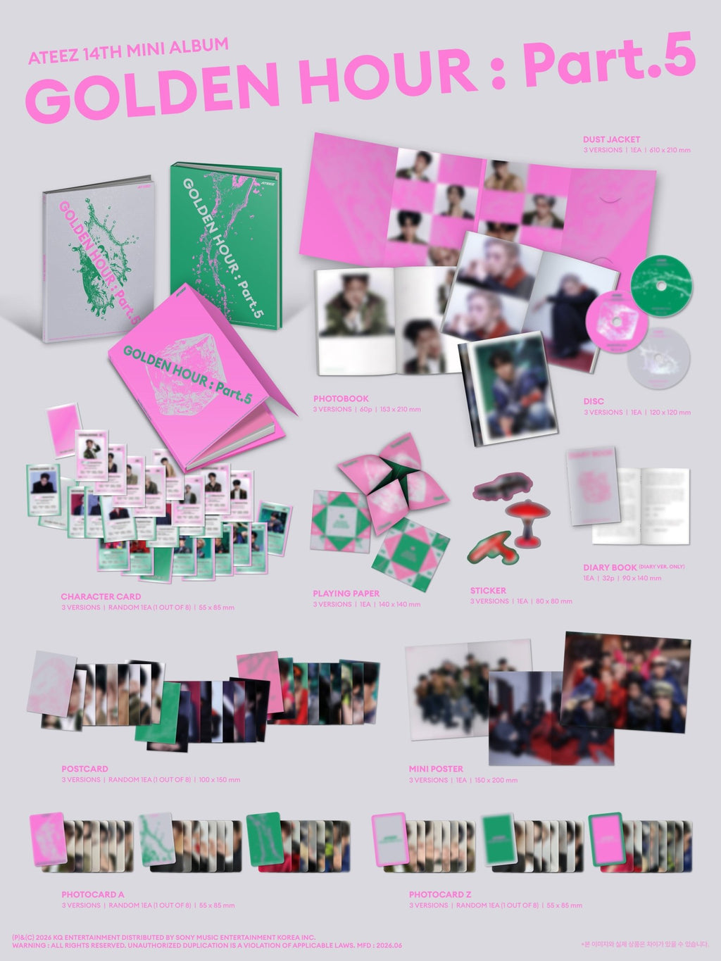 (Pre Order) Ateez - Golden Hour Pt.5: Standard Ver - Apple Music POB - KPop Idol