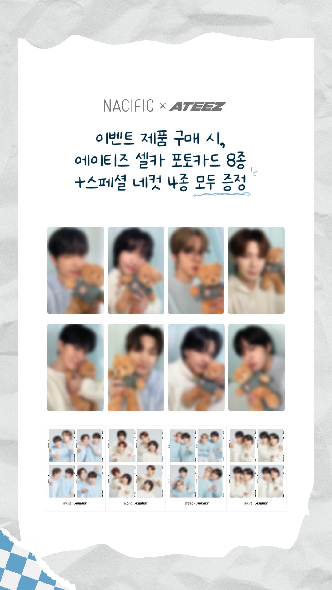 (Pre Order) Ateez x Nacific Round 10 Happy Memories (member choice) - KPop Idol