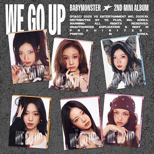 (Pre Order) BABYMONSTER - We Go Up Pattern version (member choice) with Weverse POB - KPop Idol