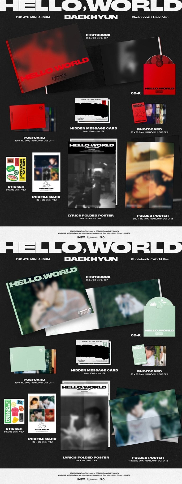 (Pre Order) Baekhyun: Hello, World - Photobook Version (Random Cover) - KPop Idol