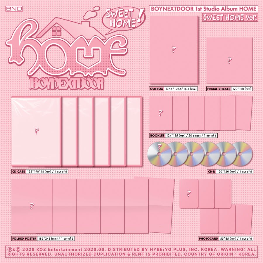 (Pre Order) BoyNextDoor - Home: Sweet Home Ver. - KPop Idol