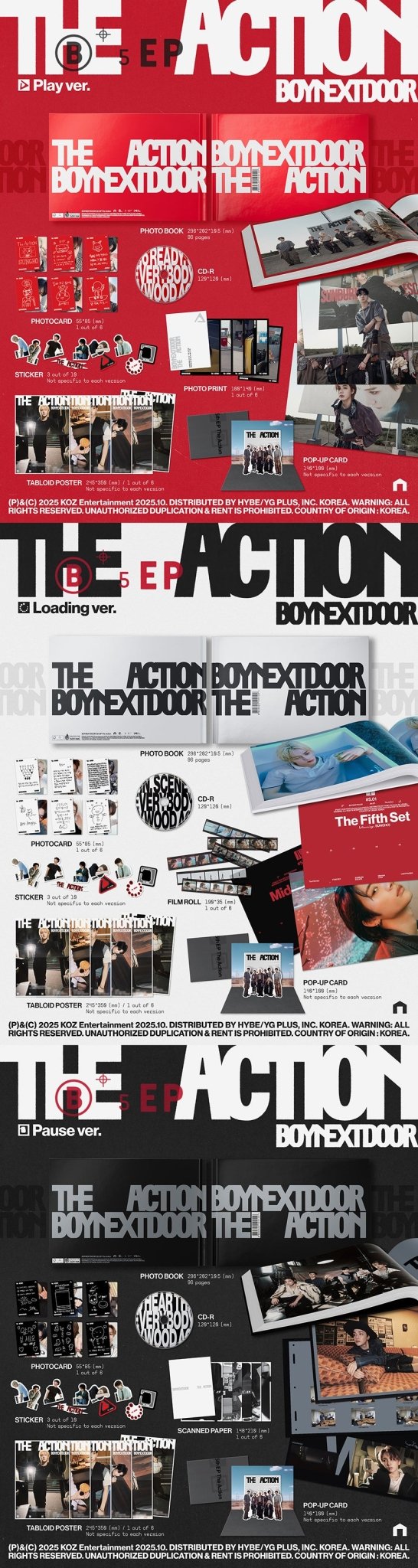 (Pre Order) BoyNextDoor - The Action Standard Version with Weverse POB - KPop Idol