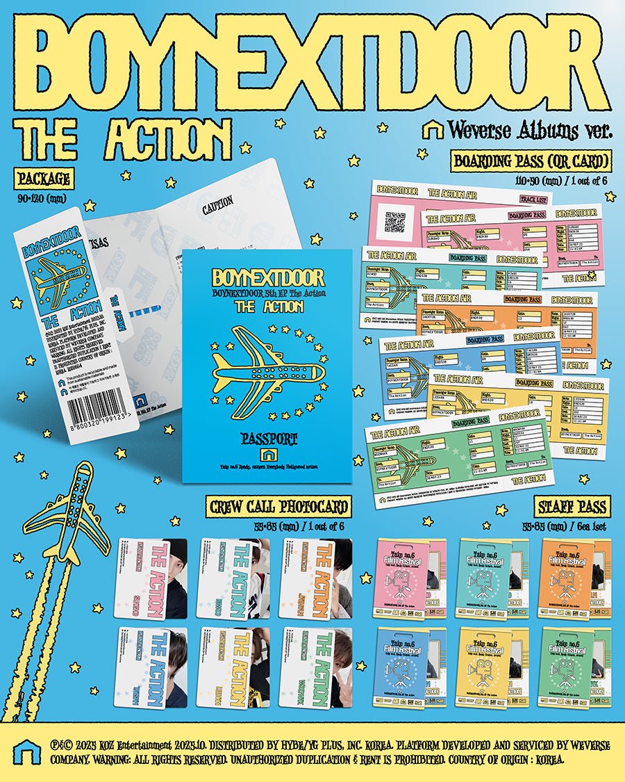 (Pre Order) BoyNextDoor - The Action Weverse Album with Weverse POB - KPop Idol
