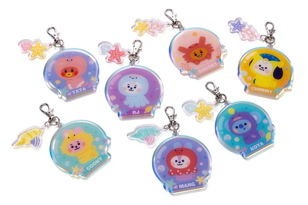 (Pre Order) BT21 Japan - Sea Creatures Acrylic Keyring - KPop Idol