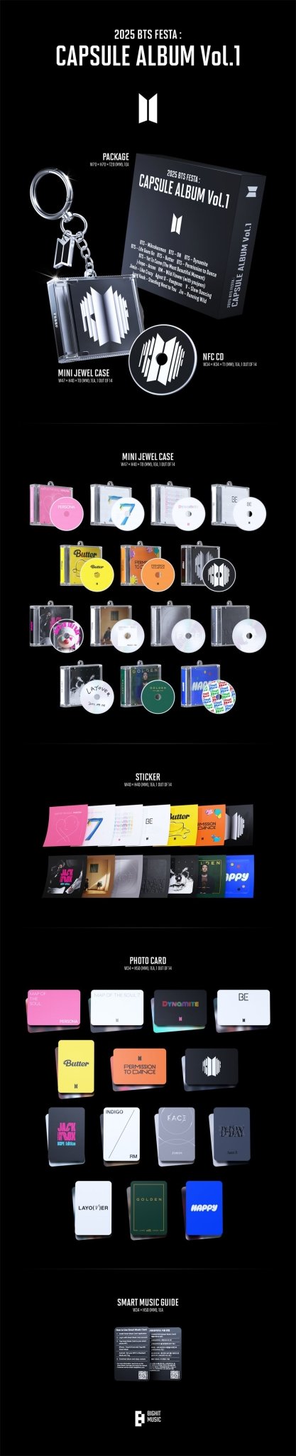 (Pre Order) BTS - 2025 Festa: Capsule Album Vol.1 with Weverse POB - KPop Idol